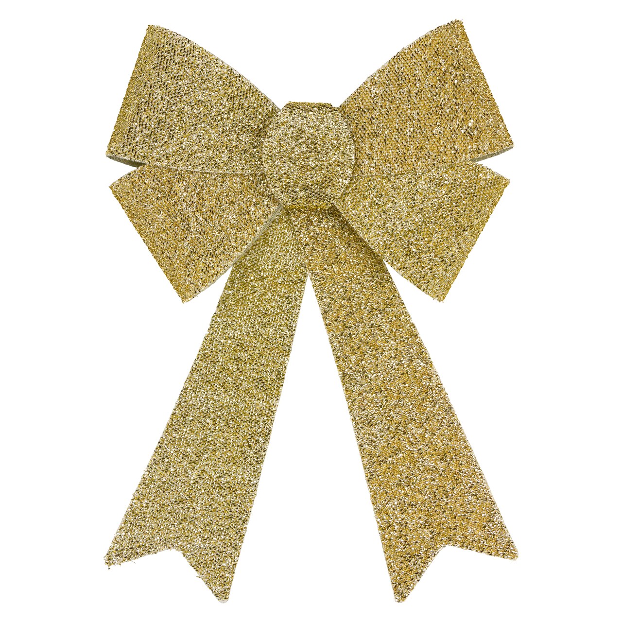 Northlight 17&#x22; Gold Tinsel 4-Loop Bow Christmas Decoration